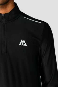 Charge 1/4 Zip - Black -Cheap Unisex Activewear Store 1 4Zip Black Close