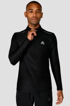Charge 1/4 Zip - Black -Cheap Unisex Activewear Store 1 4Zip Black CloseFront2