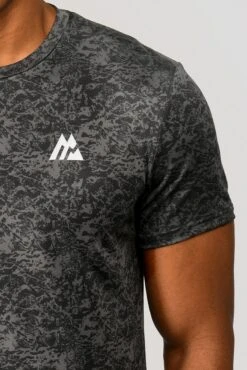 Alto Printed T-Shirt - Jet Grey/Black -Cheap Unisex Activewear Store ALTO PRINTED TEE BLACK JET GREY logo detail