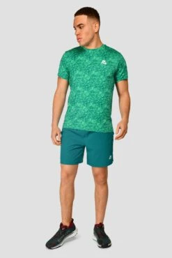 Alto Printed T-Shirt - Mountain Meadow/Deep Sea -Cheap Unisex Activewear Store ALTO PRINTED TEE MOUNTAIN MEADOW DEEP SEA front