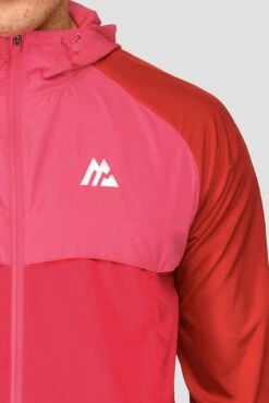 Breeze Windbreaker - Burgundy/Rouge/Hibiscus -Cheap Unisex Activewear Store BREEZE WINDBREAKER BURGUNDY ROUGE HIBISCUS logo detail