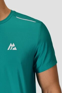 Charge T-Shirt - Deep Sea -Cheap Unisex Activewear Store CHARGE TEE DEEP SEA logo detail