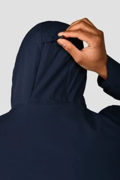 Curve 2.0 Jacket - Midnight Blue/Steel Blue -Cheap Unisex Activewear Store CURVE 2.0 JACKET MIDNIGHT BLUE STEEL BLUE Hood toggle detail