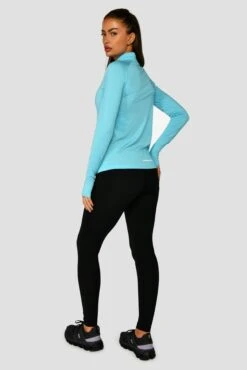 Women's Draft 1/4 Zip - Neon Sky -Cheap Unisex Activewear Store DRAFT1 4ZIP NEONSKY FULLBACK