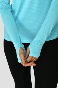 Women's Draft 1/4 Zip - Neon Sky -Cheap Unisex Activewear Store DRAFT1 4ZIP NEONSKY SLEEVEDETAIL