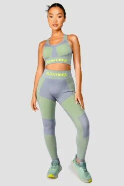Energy 2.0 Seamless Bra Top - Cadet Grey/OG Neon -Cheap Unisex Activewear Store ENERGY2.0SEAMLESSBRATOP TRADEWINDS SAFETYYELLOW front