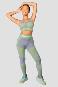 Energy 2.0 Seamless Legging - Cadet Grey/OG Neon -Cheap Unisex Activewear Store ENERGY2.0SEAMLESSLEGGING TRADEWINDS SAFETYYELLOW fullfront
