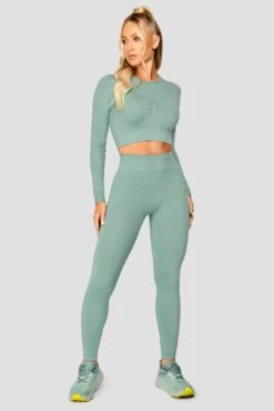Evolve Seamless Legging - Jade -Cheap Unisex Activewear Store EVOLVECORESEAMLESSLEGGING Jade fullfront