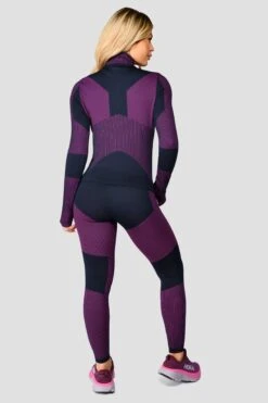 Energy 2.0 Seamless 1/4 Zip - Midnight Blue/Magenta -Cheap Unisex Activewear Store Energy2.0Seamless1 4Zip MidnightBlue Magenta back