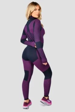 Energy 2.0 Seamless 1/4 Zip - Midnight Blue/Magenta -Cheap Unisex Activewear Store Energy2.0Seamless1 4Zip MidnightBlue Magenta backside