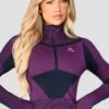 Energy 2.0 Seamless 1/4 Zip - Midnight Blue/Magenta