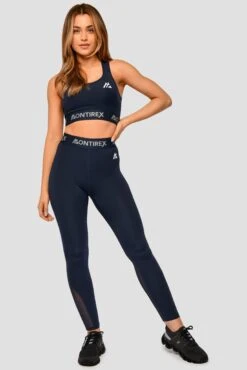 Icon Bra Top - Midnight Blue -Cheap Unisex Activewear Store Icon Bra Top Midnight Blue Full Front