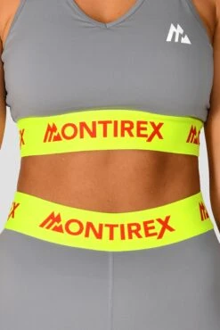 Icon Contrast Bra Top - Cadet Grey/OG Neon/Cardinal Red -Cheap Unisex Activewear Store Icon Contrast Bra Top Cadet Grey OG Neon Cardinal Red detail