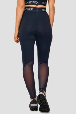 Icon Full Length Legging - Midnight Blue -Cheap Unisex Activewear Store Icon Full Length Legging Midnight Blue Close Back
