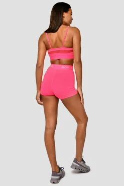 Icon Strappy Bra - Neon Pink -Cheap Unisex Activewear Store Icon Strappy Top Neon Pink Full Back