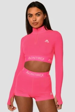 Icon 1/4 Zip - Neon Pink