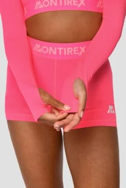 Icon 1/4 Zip - Neon Pink -Cheap Unisex Activewear Store Icon1 4ZipTop NeonPink Sleevedetail