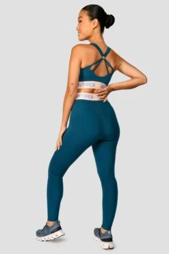 Icon Contrast Bra Top - Cruise/Apricot Cream/Moroccan Blue -Cheap Unisex Activewear Store IconContrastBraTop Cruise ApricotCream MoroccanBlue back