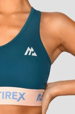 Icon Contrast Bra Top - Cruise/Apricot Cream/Moroccan Blue -Cheap Unisex Activewear Store IconContrastBraTop Cruise ApricotCream MoroccanBlue close