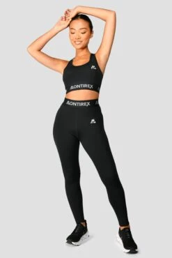 Icon Full Length Legging - Black -Cheap Unisex Activewear Store IconFullLengthLeggings Black fullfront