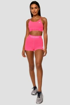 Icon Strappy Bra - Neon Pink -Cheap Unisex Activewear Store IconStrappyTop NeonPink FullFront