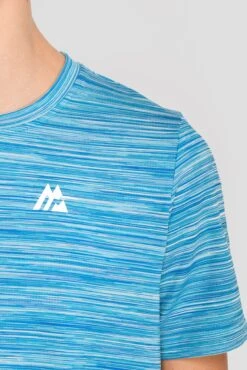 Junior Trail 2.0 T-Shirt - Neon Blue/Sky -Cheap Unisex Activewear Store JN TRAIL 2.0 TEE NEON BLUE NEON SKY WHITE logo detail