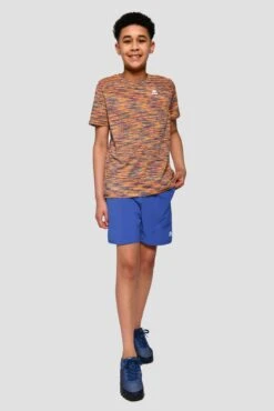 Junior Trail 2.0 T-Shirt - Neon Blue/Lime/Orange -Cheap Unisex Activewear Store JN TRAIL 2.0 TEE SAFETY ORANGE LIME FROST COBALT SPACE BLUE front