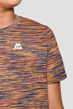 Junior Trail 2.0 T-Shirt - Neon Blue/Lime/Orange -Cheap Unisex Activewear Store JN TRAIL 2.0 TEE SAFETY ORANGE LIME FROST COBALT SPACE BLUE logo