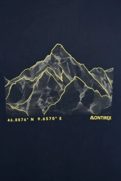 Junior Mountain Range 2.0 T-Shirt - Midnight Blue -Cheap Unisex Activewear Store MOUNTAIN RANGE 2.0 TEE MIDNIGHT BLUE front detail