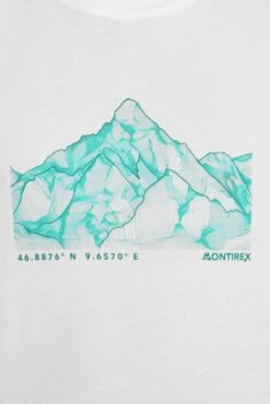 Junior Mountain Range 2.0 T-Shirt - White -Cheap Unisex Activewear Store MOUNTAIN RANGE 2.0 TEE WHITE logo detail