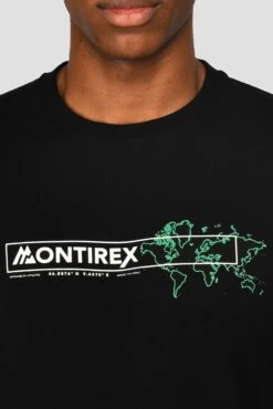 MTX Global T-Shirt - Black -Cheap Unisex Activewear Store MTX GLOBAL TEE BLACK front detail