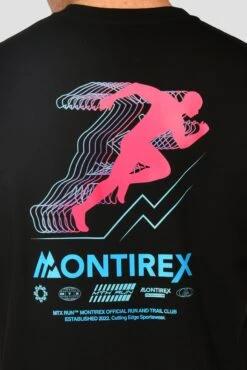 MTX Run Vital Cotton T-Shirt - Black -Cheap Unisex Activewear Store MTX RUN VITAL COTTON TEE BLACK close back detail