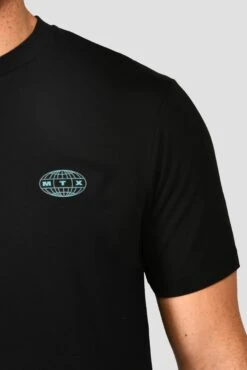 MTX Run Vital Cotton T-Shirt - Black -Cheap Unisex Activewear Store MTX RUN VITAL COTTON TEE BLACK logo detail2