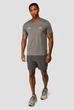 MTX Run Vital Cotton T-Shirt - Cement Grey -Cheap Unisex Activewear Store MTX RUN VITAL COTTON TEE CEMENT GREY front