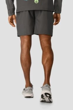 MTX Run Vital Short - Cement Grey/Jet Grey -Cheap Unisex Activewear Store MTX RUN VITAL SHORT JET GREY baclk