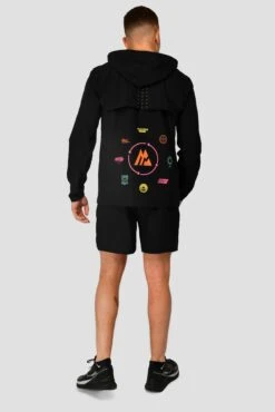 MTX Run Vital Short - Black -Cheap Unisex Activewear Store MTX RUN VITAL WINDBREAKER BLACK full back 1