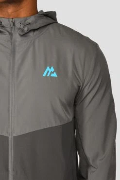 MTX Run Vital Windbreaker - Cement Grey/Jet Grey -Cheap Unisex Activewear Store MTX RUN VITAL WINDBREAKER JET GREY logo