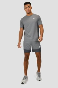 MTX Trail 2.0 T-Shirt - Cement Grey/Jet Grey -Cheap Unisex Activewear Store MTX TRAIL 2.0 TEE CEMENT GREY JET GREY front