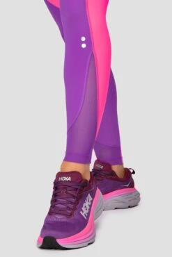 Power Panelled Legging - Electric Purple/Pink -Cheap Unisex Activewear Store POWERPANELLEDLEGGING ElectricPurple Pink detail