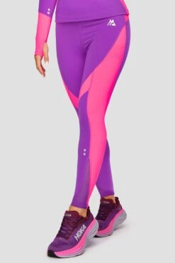 Power Panelled Legging - Electric Purple/Pink -Cheap Unisex Activewear Store POWERPANELLEDLEGGING ElectricPurple Pink side