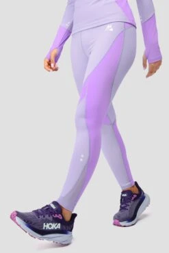 Power Panelled Legging - Periwinkle/Plum -Cheap Unisex Activewear Store POWERPANELLEDLEGGING Periwinkle Plum side