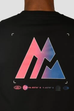 Radial T-Shirt - Black -Cheap Unisex Activewear Store RADIAL TEE BLACK back detail