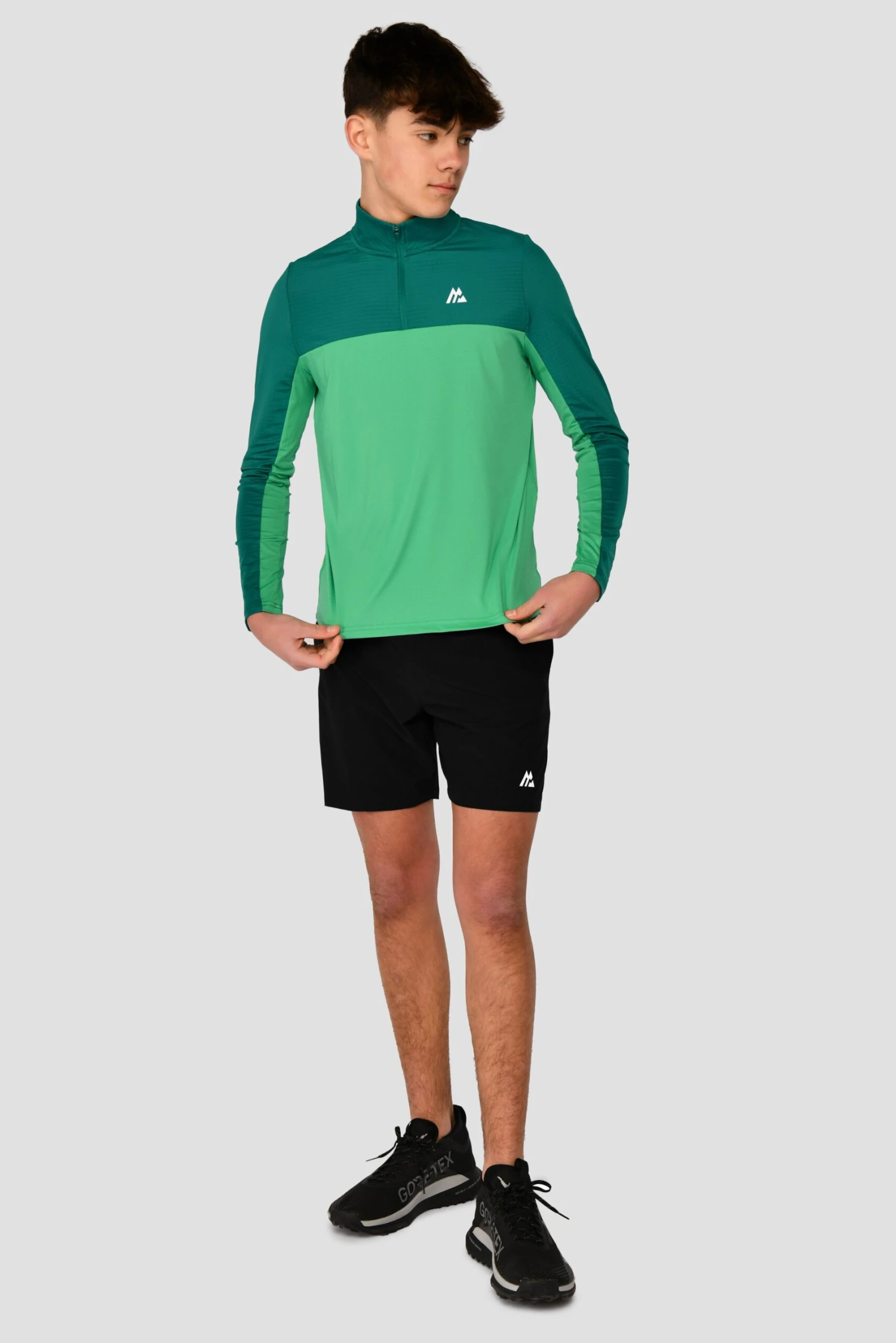 Junior Rush 1/4 Zip - Mountain Meadow/Deep Sea 3 Junior Rush 1/4 Zip - Mountain Meadow/Deep Sea - Image 3