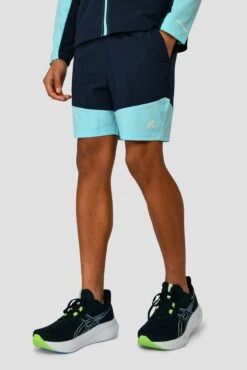 Junior Rush Running Short - Neon Sky/Midnight Blue