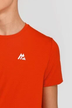 Junior Speed T-Shirt - Cardinal Red -Cheap Unisex Activewear Store SPEED TEE CARDINAL RED logo detail