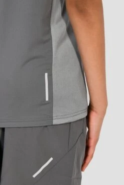 Junior Sprint T-Shirt - Cement Grey/Platinum Grey -Cheap Unisex Activewear Store SPRINT TEE CEMENT GREY PLATINUM GREY back reflective