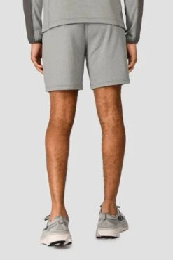 Summit Poly Short - Platinum Grey Marl/Cement Grey 12 Summit Poly Short - Platinum Grey Marl/Cement Grey -Cheap Unisex Activewear Store SUMMIT POLY SHORT PLATINUM GREY MARL CEMENT GREY close back