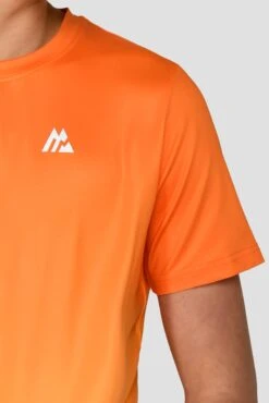 Junior Track Fade T-Shirt - Fiery Orange/Ember -Cheap Unisex Activewear Store TRACK FADE TEE FIERY ORANGE EMBER logo
