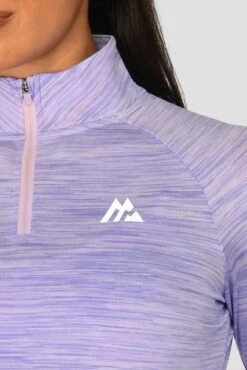 Women's Trail 2.0 1/4 Zip - Lilac Multi -Cheap Unisex Activewear Store TRAIL 2.0 1 4 ZIP LILAC BLOOM MAGNOLIA PEARLY HEATHER AMETHYST logo detail