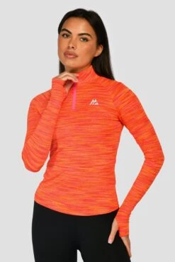 Women's Trail 2.0 1/4 Zip - Neon Pink/Orange/Red Multi